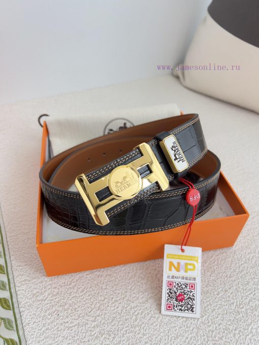 Hermes Hermes waist beltHanging buckle, classic pure steel material buckle head, double-side hz00idjc
