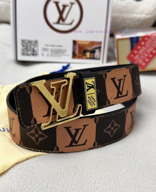 Belt LV Louis Reproduction-The waistband is made of 100% head layer cowhide, ensuring a thre 0nbc4etz - Image 4