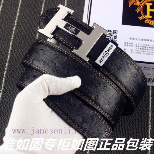 Hermes Her.. Mes ️ Ostrich patternIdentify and receive a punch as a giftMaterial: 100% head ses1tsyo - Image 2