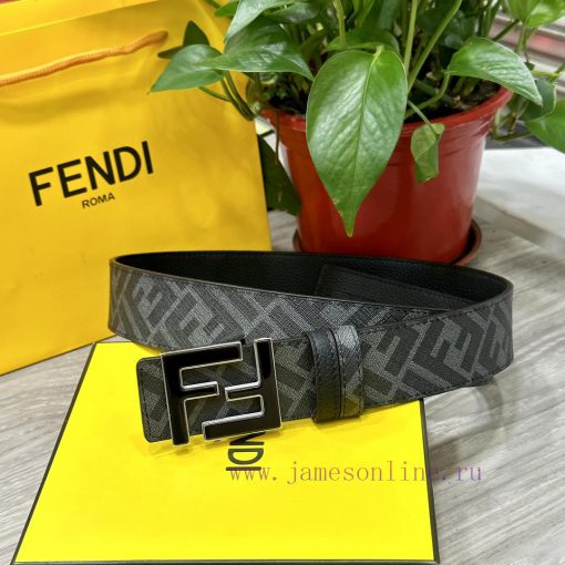 FENDI FendiFull set of the same width 4.0CM double ring front and back waist belt FF nail bu 1manh2d1
