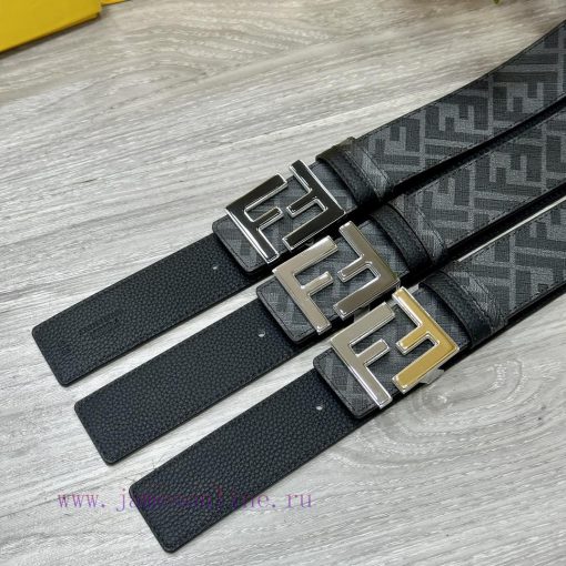 FENDI FendiFull set of the same width 4.0CM double ring front and back waist belt FF nail bu 1manh2d1 - Image 9