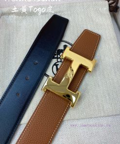 Hermes HERMESConstance belt buckle&double-sided leather belt 38mm, made of Epsom original ca 6yzj8bw9
