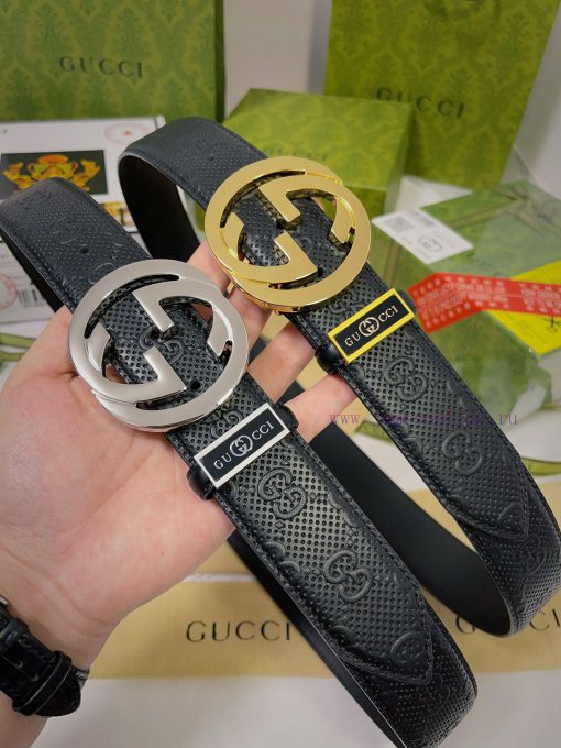 Belt Gucci Gucci️Belt made of 100% head layer cowhide, guaranteed genuine leather, 24k pure tei3ty7n - Image 9