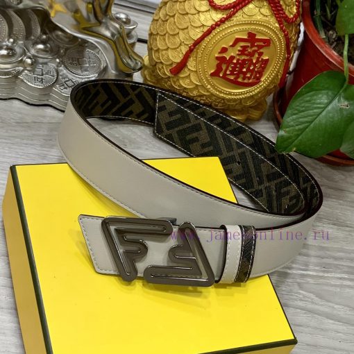 FENDI style with width of 4.0CM, double ring front and back waist belt, FF nail buckle, dual slmdk9dq