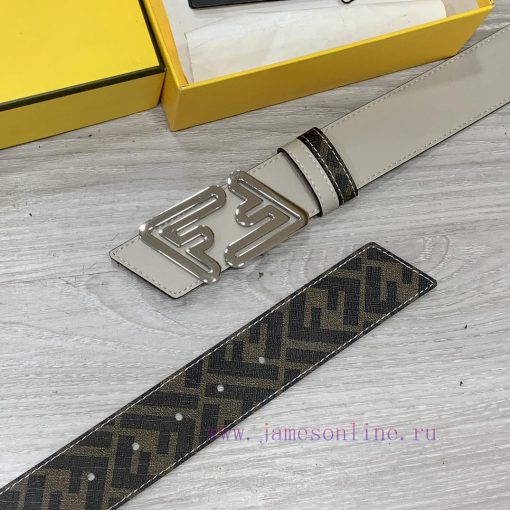 FENDI style with width of 4.0CM, double ring front and back waist belt, FF nail buckle, dual givgpmmd - Image 4