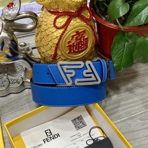 FENDI style with width of 4.0CM, double ring front and back waist belt, FF nail buckle, dual g3d9b1yk - Image 6