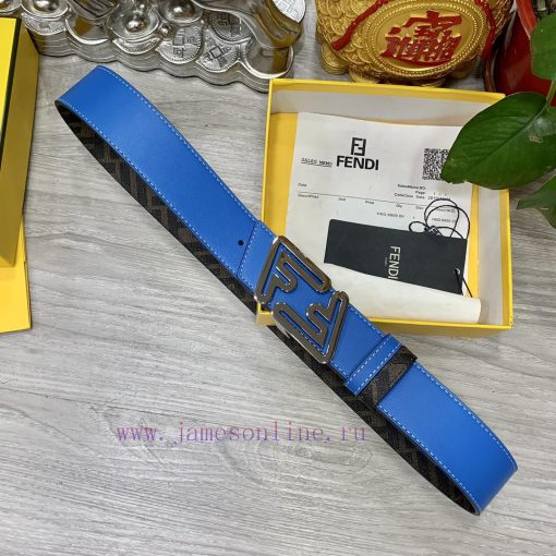 FENDI style with width of 4.0CM, double ring front and back waist belt, FF nail buckle, dual aom5bqpa - Image 7