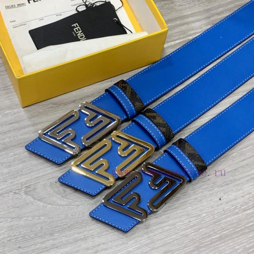 FENDI style with width of 4.0CM, double ring front and back waist belt, FF nail buckle, dual g3d9b1yk - Image 10