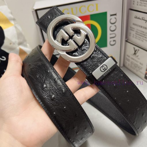 Gucci. Gucci  Material: Leather Belt with 100% Head Layer. The leather belt is guaranteed to evw9pj39 - Image 6