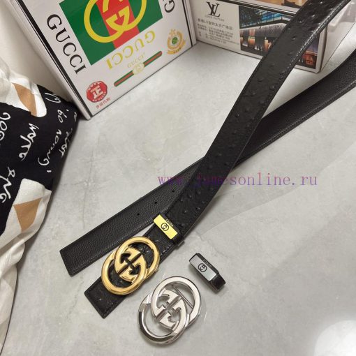 Gucci. Gucci  Material: Leather Belt with 100% Head Layer. The leather belt is guaranteed to evw9pj39 - Image 10