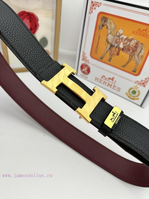 Hermes Hermès  Material: Leather Belt with 100% Head Layer. The leather belt is guaranteed t op15ovot - Image 8