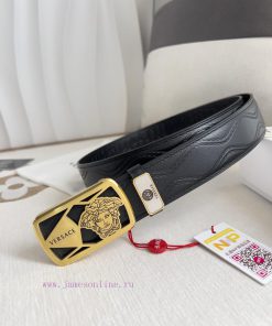 Versace. Versace Belt and BeltsHanging buckle, classic human head made of pure steel materia r9trutgl