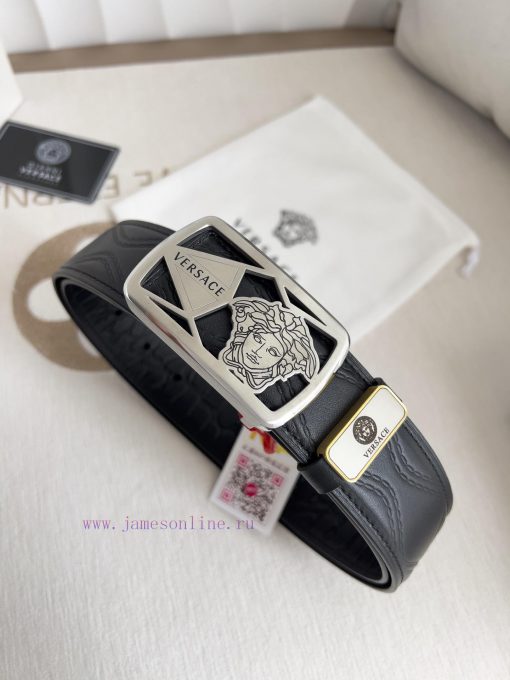 Versace. Versace Belt and BeltsHanging buckle, classic human head made of pure steel materia wb681sc6 - Image 3