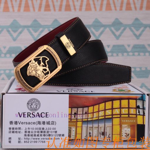 Belt belt Versace cowhide beltMen's belt material: 100% head layer cowhide belt, guaranteed htx6lcmz - Image 3