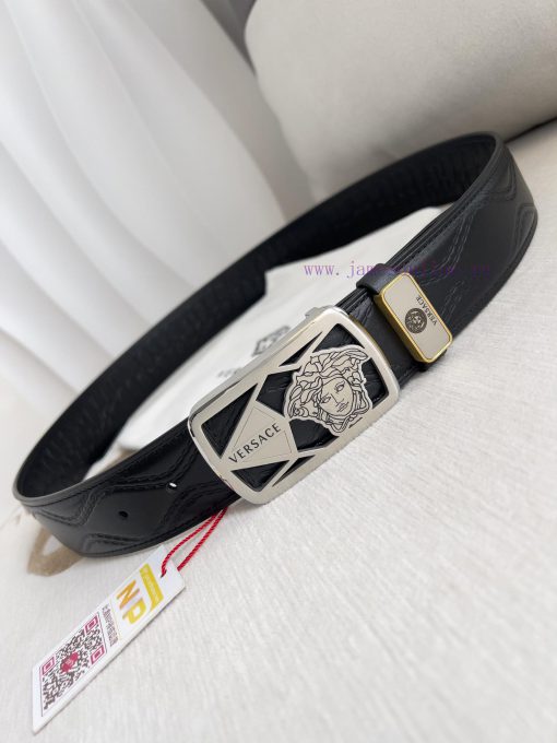 Versace. Versace Belt and BeltsHanging buckle, classic human head made of pure steel materia wb681sc6 - Image 4