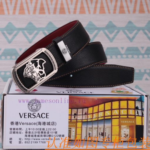 Belt belt Versace cowhide beltMen's belt material: 100% head layer cowhide belt, guaranteed htx6lcmz - Image 4