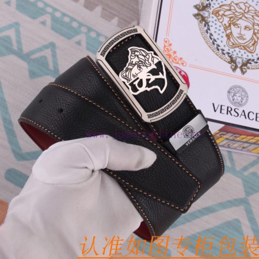 Belt belt Versace cowhide beltMen's belt material: 100% head layer cowhide belt, guaranteed y43rpnrr - Image 4