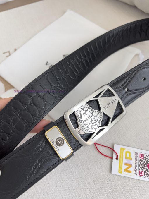 Versace. Versace Belt and BeltsHanging buckle, classic human head made of pure steel materia wb681sc6 - Image 5