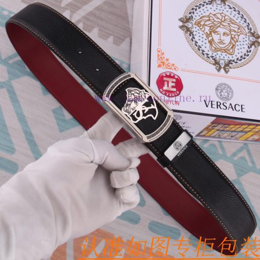 Belt belt Versace cowhide beltMen's belt material: 100% head layer cowhide belt, guaranteed htx6lcmz - Image 6