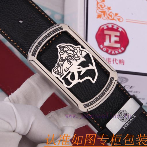 Belt belt Versace cowhide beltMen's belt material: 100% head layer cowhide belt, guaranteed y43rpnrr - Image 6