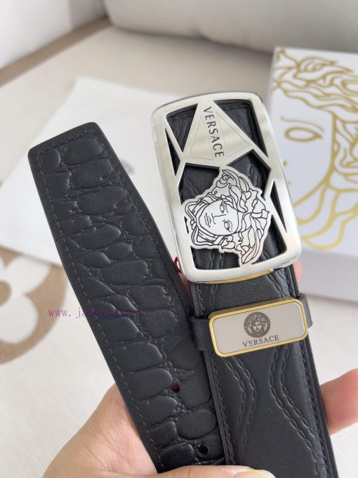 Versace. Versace Belt and BeltsHanging buckle, classic human head made of pure steel materia wb681sc6 - Image 7