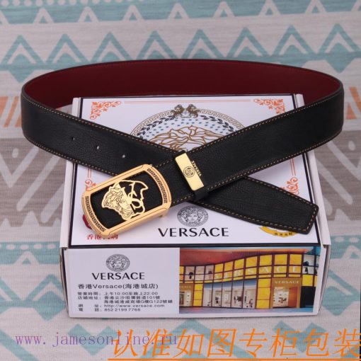 Belt belt Versace cowhide beltMen's belt material: 100% head layer cowhide belt, guaranteed htx6lcmz - Image 7