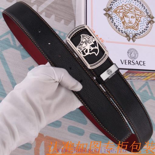 Belt belt Versace cowhide beltMen's belt material: 100% head layer cowhide belt, guaranteed y43rpnrr - Image 7