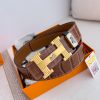 Hermes Hermes waist beltHanging buckle, classic pure steel material buckle head, double-side ynjsoyif