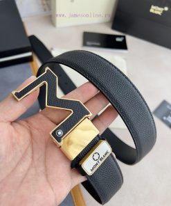 Montblanc Montblanc ️ Belt and beltHanging buckle, new original classic boutique leather let s2vt4ink