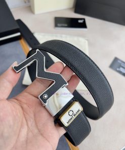 Montblanc Montblanc ️ Belt and beltHanging buckle, new original classic boutique leather let 698vzl4h