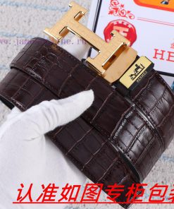 Hermes ️The material is made of 100% top layer cowhide, ensuring that 24k pure steel buckles w7459bp1