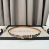 Calfskin waist belt, paired with palladium plated buckle, finely polished and diamond sparkl cacdahwg