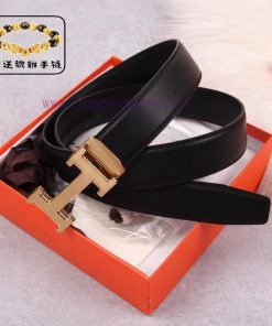 [Automatic belt buckle] Hermes 3.5mm wide double-sided imported top layer cowhide made with r3bfdmpk