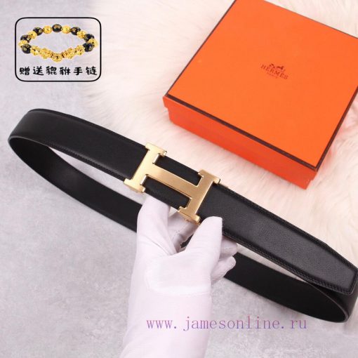 [Automatic belt buckle] Hermes 3.5mm wide double-sided imported top layer cowhide made with 1lctpjl3 - Image 8