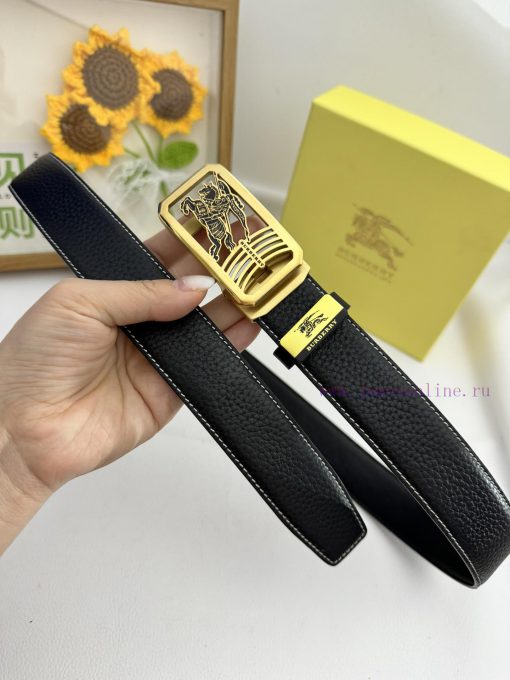 Burberry automatic beltMaterial: Leather Belt with 100% Head Layer. The leather belt is guar ape3poyl - Image 3