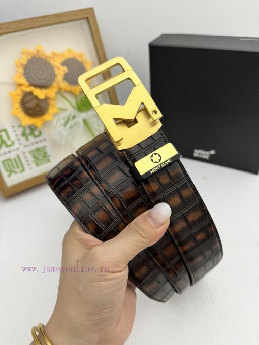Montblanc Automatic BeltMaterial: Leather Belt with 100% Head Layer. The leather belt is gua hvajty98 - Image 4