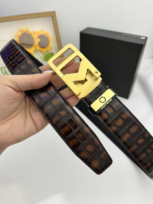 Montblanc Automatic BeltMaterial: Leather Belt with 100% Head Layer. The leather belt is gua jtj49n4w - Image 4