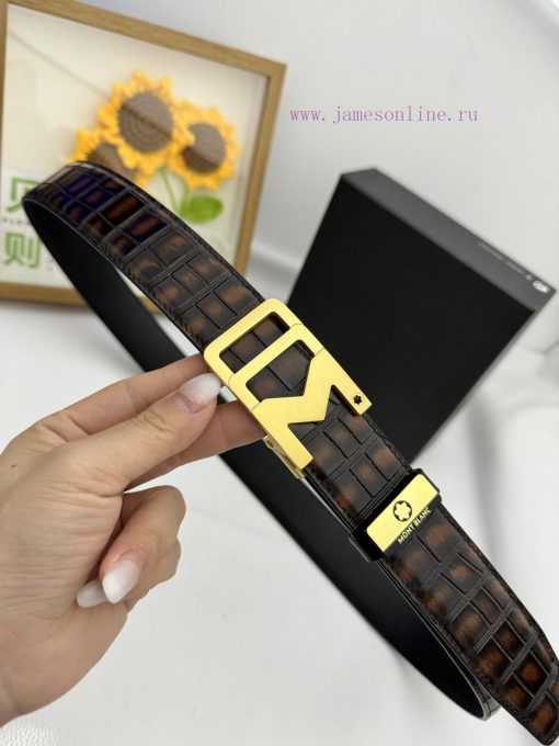 Montblanc Automatic BeltMaterial: Leather Belt with 100% Head Layer. The leather belt is gua hvajty98 - Image 6