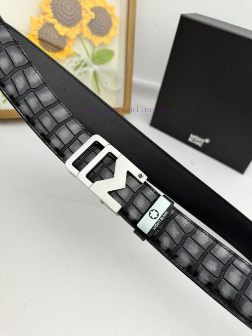 Montblanc Automatic BeltMaterial: Leather Belt with 100% Head Layer. The leather belt is gua powfdzzr - Image 7