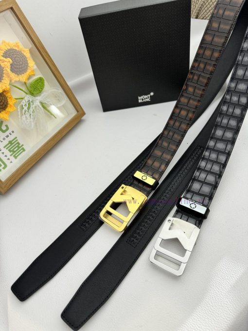 Montblanc Automatic BeltMaterial: Leather Belt with 100% Head Layer. The leather belt is gua powfdzzr - Image 10