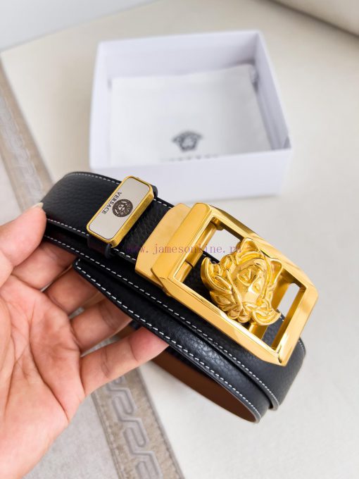 Versace Versace. ️ Belt and belt automatic beltAutomatic belt, classic head buckle made of p u63vj5e6 - Image 4