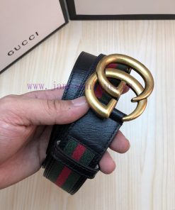 Gucci webbing with top layer cowhide edging Inner lining with cowhide tree cream frosted bot buksbp6r