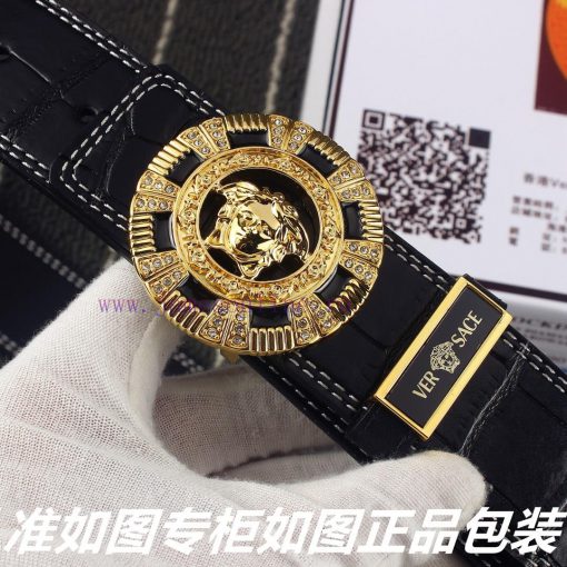 Versace Versace️New crocodile patternGrade: Italian imported 100% top layer cowhide, Versace ueju48yf - Image 3