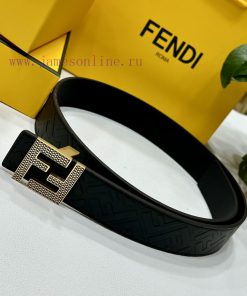 FENDL 40MM wide double-sided original calf leather with a single ruthenium palladium plated 22qik6jr