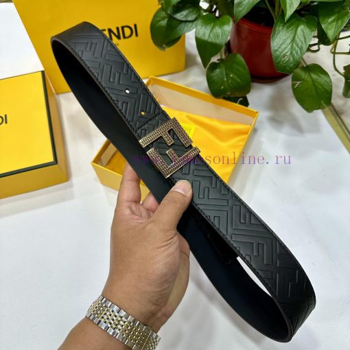 FENDL 40MM wide double-sided original calf leather with a single ruthenium palladium plated 22qik6jr - Image 7