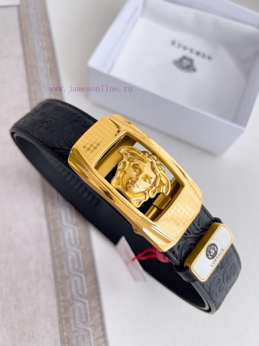 Versace Versace. ️ Belt and belt automatic beltAutomatic belt, classic head buckle made of p 13a2ussc - Image 3