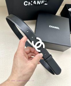 Width 3.0cm Chanel imported soft calf leather with clear grain, accessories gold silver/meta dytzvb0n