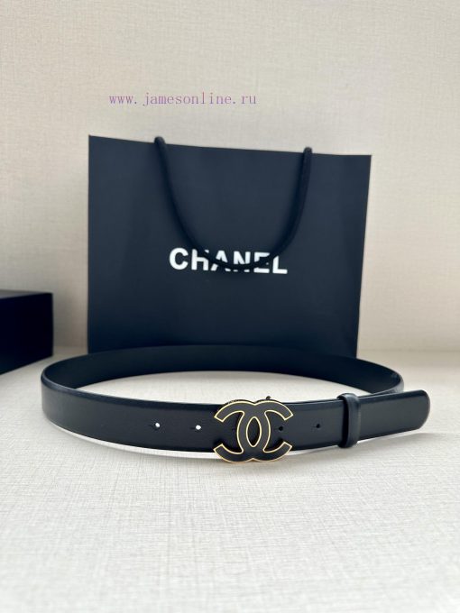 Width 3.0cm Chanel imported soft calf leather with clear grain, accessories gold silver/meta 2da6ok4g - Image 6