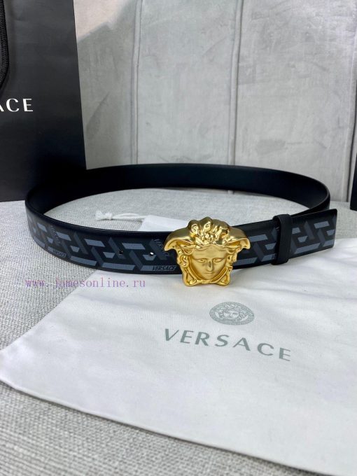 Width 4.0 cm Versace This classic Versace belt is made of soft calf leather, adorned with La sa68t9hh