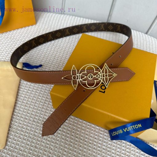 𝕃𝕠𝕦𝕚𝕤𝕧𝕦𝕚𝕥𝕥𝕠𝕟 Lv pyridine Truck L "OEiI Double sided Belt Donkey Women's Belt Width 2.5cm Cla iiookbum - Image 5
